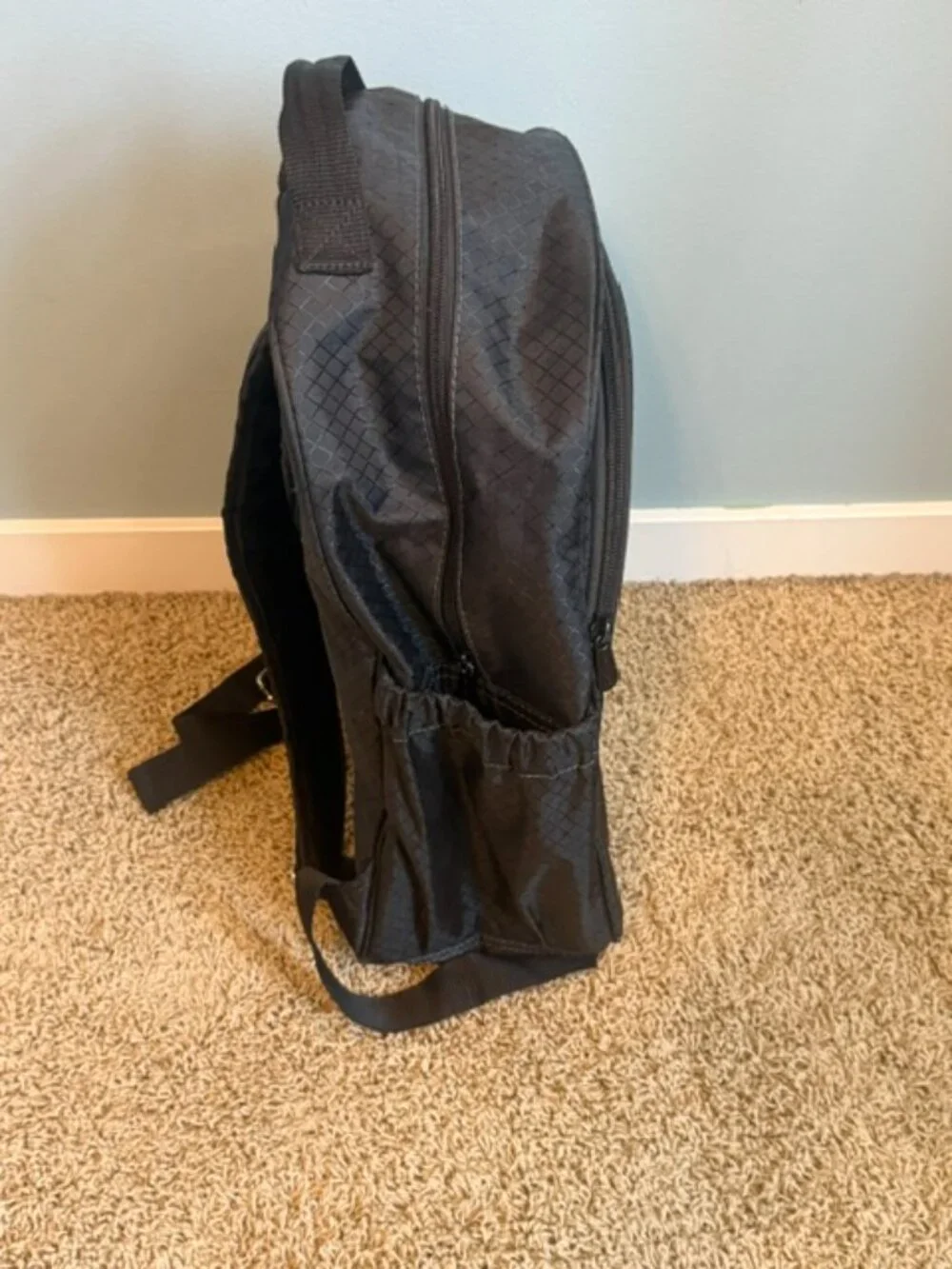 Thirty-One Black Diamond Quilted Deluxe Backpack
